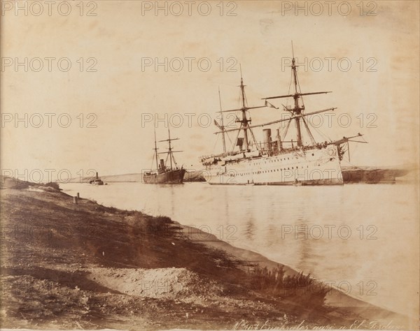 H.M.S. Euphrates troopship in Suez Canal