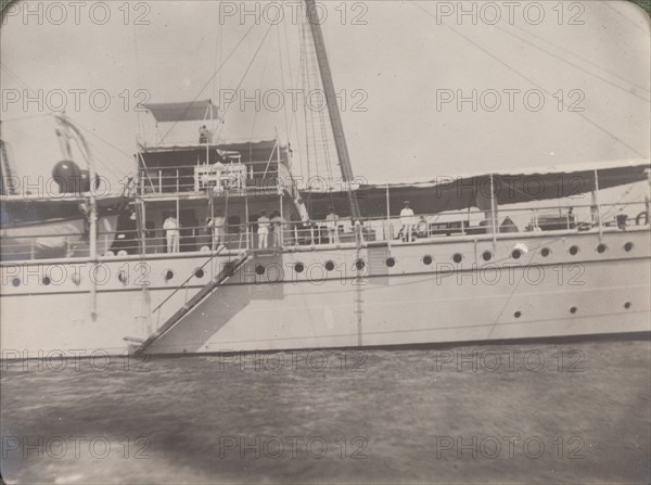 Group portrait of Officers on deck