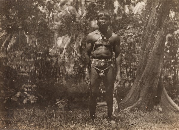 Portrait of a man, possibly an indigenous person of Borneo