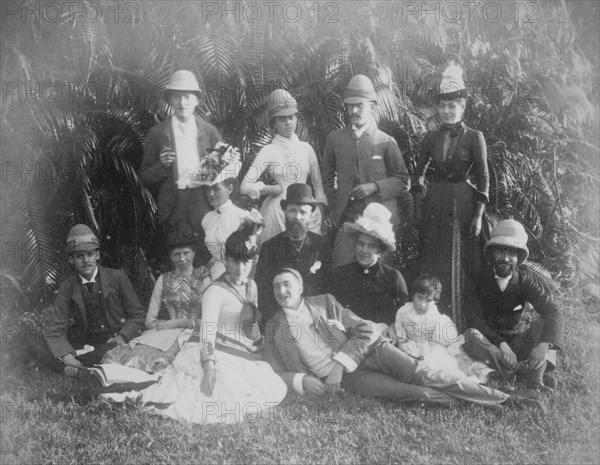 Group portrait of British people in Calcutta