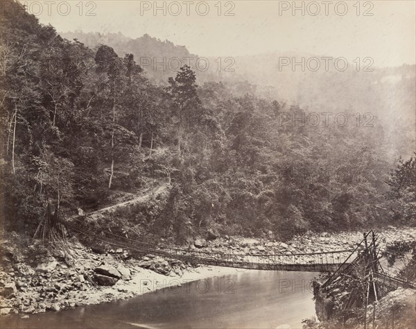 Rope bridge over the Rangeet River