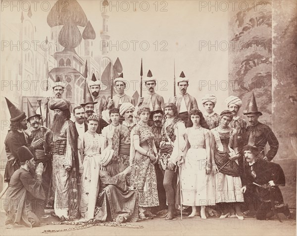 Cast from a production of Lalla Rookh, Calcutta