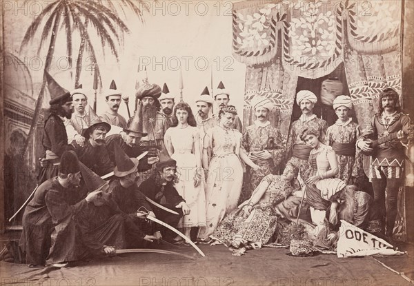 Cast from a production of Lalla Rookh, Calcutta