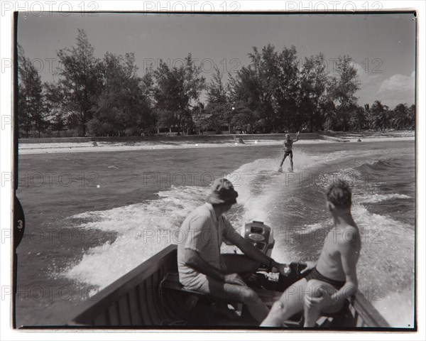 Water-skiing at Shelly Beach Hotel, Mombasa