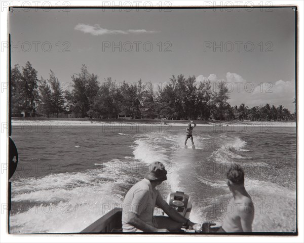 Water-skiing at Shelly Beach Hotel, Mombasa