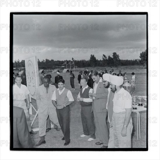 Post Office sports competition medal ceremony