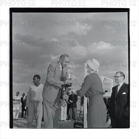 Post Office sports competition medal ceremony