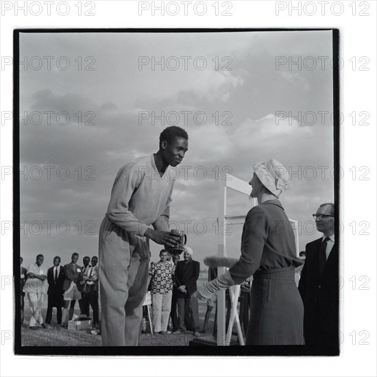 Post Office sports competition medal ceremony