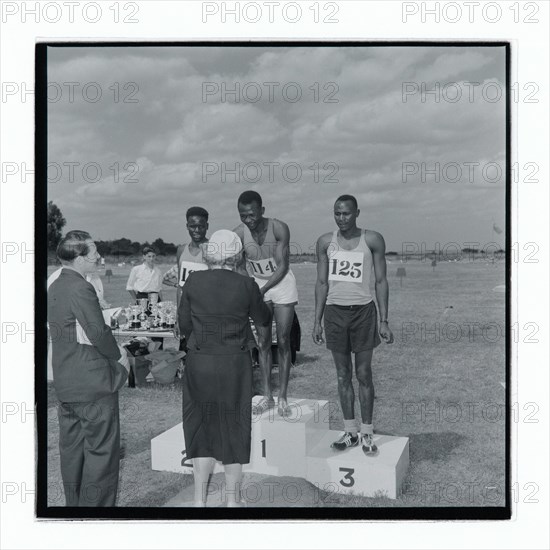 Post Office sports competition medal ceremony