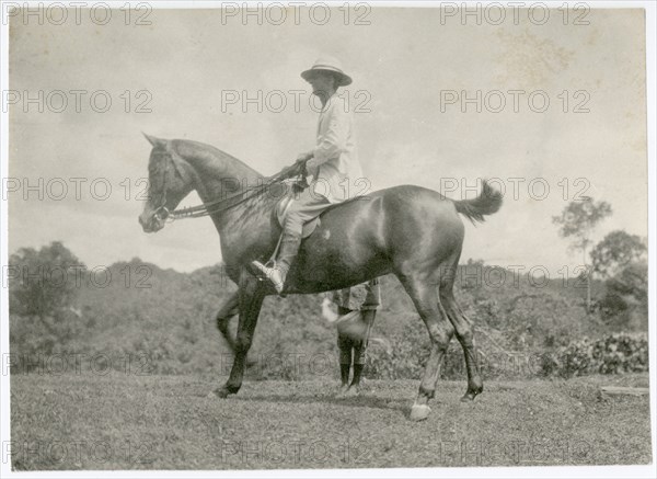 European man on horseback