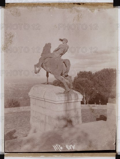 Statue of horseman by George Frederick Watts called 'Physical Energy', Cape Town