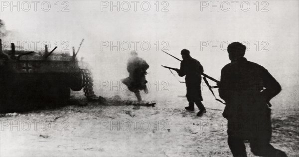 Red Army Attacks Invading Germans