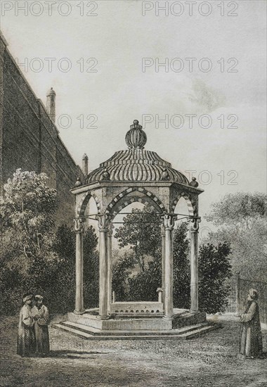 Ottoman Empire. Turkey. Turkey. Istanbul. Tomb of Raghib Pasha. Engraving by Lemaitre, Dumouxa and Ch. Lalaisse. Historia de Turquia by Joseph Marie Jouannin (1783-1844) and Jules Van Gaver, 1840.