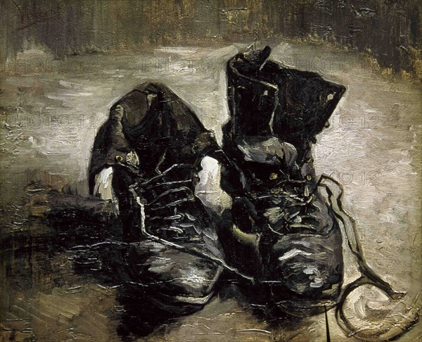 Vincent Van Gogh (1853-1890). Dutch post-impressionist painter. A Pair of Shoes, 1886. Oil on canvas (37,5 x 45,0 cm). Van Gogh Museum. Amsterdam, Netherlands.