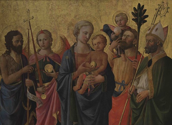 Domenico di Michelino (1417-1491). Italian painter. Sacred conversation. Tempera on panel. National Museum of Fine Arts. Valletta. Malta.