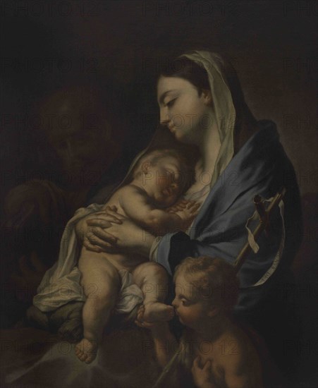 Francesco Trevisani (1656-1746). Italian painter. Holy Family with the Infant Saint John the Baptist. National Museum of Fine Arts. Valletta. Malta.