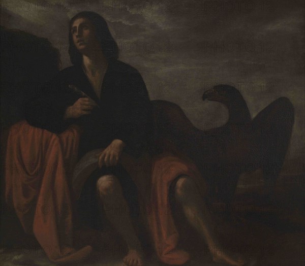 Saint John the Evangelist at Patmos, by Mario Minniti (1577-1640). National Museum of Fine Arts. Valletta. Malta.