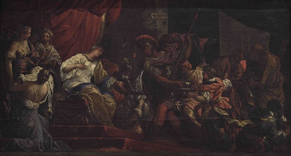Filippo Gherardi (1643-1704) and Giovanni Coli (1636-1691). Italian painters. Suicide of the Carthaginian noblewoman, Sophonisba. National Museum of Fine Arts. Valletta. Malta.
