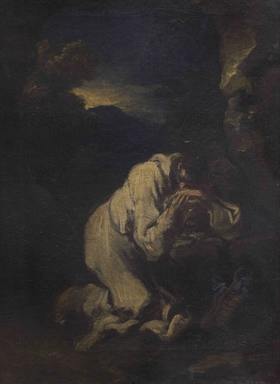 Alessandro Magnasco (1667-1749). Italian painter. Monk in meditation. National Museum of Fine Arts. Valletta. Malta.