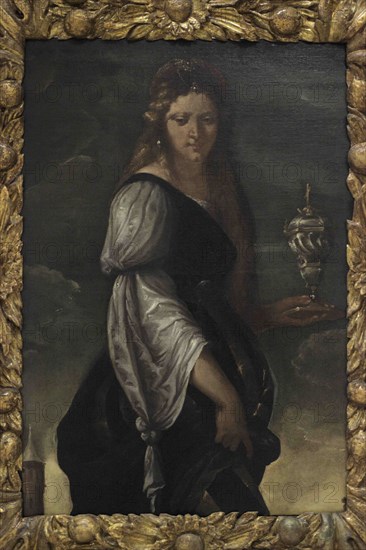 Mary Magdalene. Portrait by Domenico Carpinione (1566-1658). Oil on canvas. National Museum of Fine Arts. Valletta. Malta.