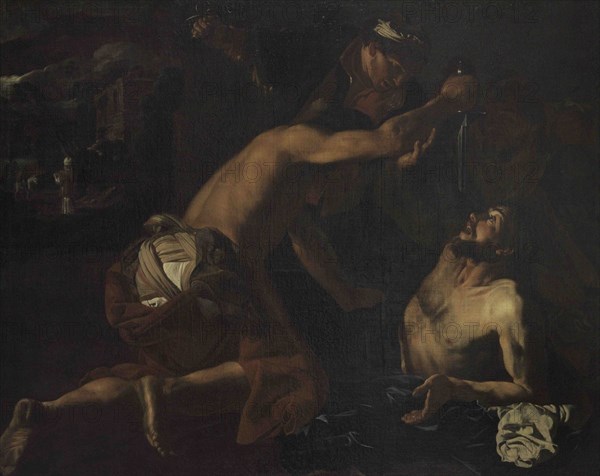 Matthias Stom (ca.1600-h.1650). Dutch painter. The parable of the Good Samaritan, ca.1628. Oil on canvas. National Museum of Fine Arts. Valletta. Malta.