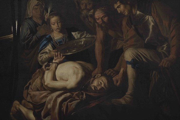 Matthias Stom (ca.1600-h.1650). Dutch painter. The beheading of St John the Baptist, ca.1645, Oil on canvas. National Museum of Fine Arts. Valletta. Malta.