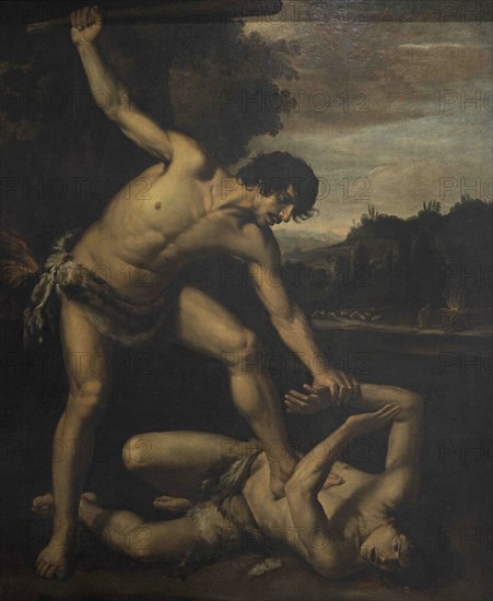Giuseppe Vermiglio (ca.1585-ca.1635). Italian painter. Cain and Abel. Oil on canvas. National Museum of Fine Arts. Valletta. Malta.