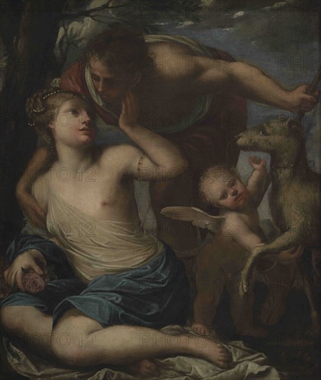 Pietro Liberi (1605-1687). Italian Baroque painter. Venus and Adonis. Oil on canvas. National Museum of Fine Arts. Valletta. Malta.