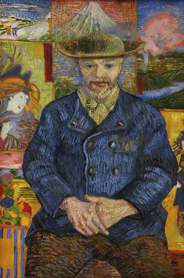 Vincent Van Gogh (1853-1890). Dutch post-impressionist painter. Père Tanguy. Portrait. Oil on canvas (92 x 75 cm), 1887 Rodin Museum. Paris. France.