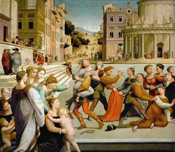 In the Book of Genesis, Dinah is the seventh child and the only daughter of Leah and Jacob. The episode of the abduction of Dinah by Shechem, the son of a Canaanite or Hivite prince, and the subsequent revenge of her brothers Simeon and Levi, commonly referred to as the rape of Dinah, is recounted in Genesis, Historic, digitally restored reproduction from an original of the time.