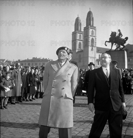 Field Marshal Montgomery in Zurich, 1949