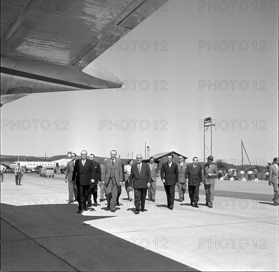 German Federal Chancellor Adenauer, stopover in Switzerland 1951