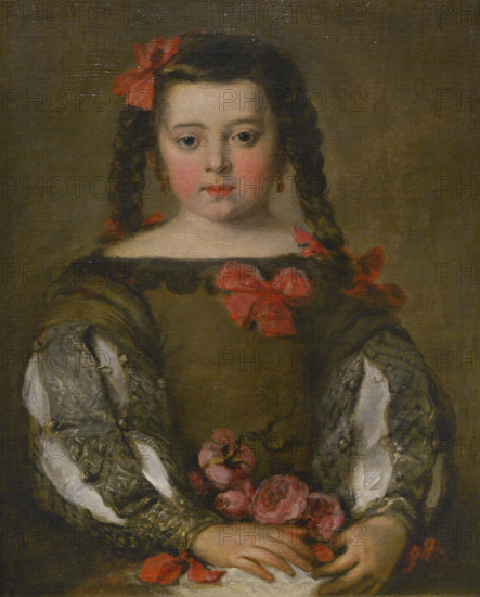 Jose Antolinez (1635-1675). Spanish painter. Portrait of a Young Girl, ca. 1660. Oil on canvas, 58 x 46 cm. Prado Museum. Madrid. Spain.