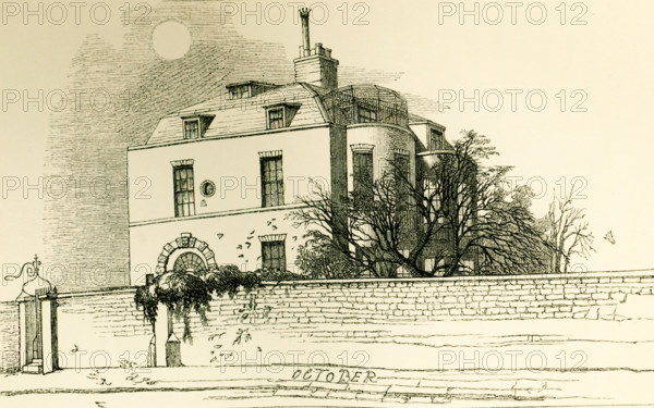 This illustration of Devonshire Terrace on October 29, 1840 is from The Life of Charles Dickens Vol III 1852-1870 by John Forster. Devonshire Terrace was the home of the English writer Charles Dickens. He moved into the house at 1 Devonshire Terrace in west London in 1839, where he had taken a 12-year lease.
