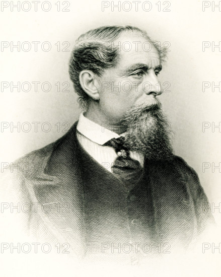 This images shows Charles Dickens at age 56. It is an engraving by J C Armytage and taken from the last photo of dickens taken in ASmerica - the year was 1856. Charles Dickens (1812-1870) is one of the best known and most distinguished English novelists. He lived during the Victorian era. This engraving of Dickens at age 47 was the frontispiece to Vol. III of John Forster's 1874 biography of Dickens.