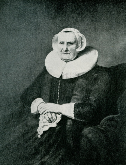 Pictured here is the painting by Rembrandt (1607-1669) of Elizabeth Bas, wife of Admiral J Frederick Swartenhout. She must have been around 75 at the time. Dressed in a black gown, elegant and subdued in style, she wears no jewelry to proclaim her rank. It reflects Rembrandt ability to depict in a wonderful way the strong individuality of his subjects.