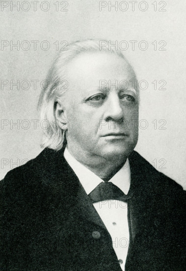 The 1903 caption reads: ""Henry Ward Beecher [died 1887]. Harriet Beecher Stowe's favorite brother."" Henry Ward Beecher was an American Congregationalist clergyman, social reformer, and speaker, known for his support of the abolition of slavery, his emphasis on God's love, and his 1875 adultery trial. His rhetorical focus on Christ's love has influenced mainstream Christianity to this day. American writer and abolitionist Harriet Beecher Stowe wrote the novel ""Uncle Tom's Cabin"" (with the subtitle of ""Life among the Lowly""). The novel was first published in 1852 and is credited as laying the groundwork for the Civil War. The tales in the novel revolve around Uncle Tom, a long-suffering black slave.