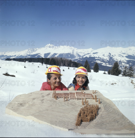 Holiday resort Obersaxen, 1973.