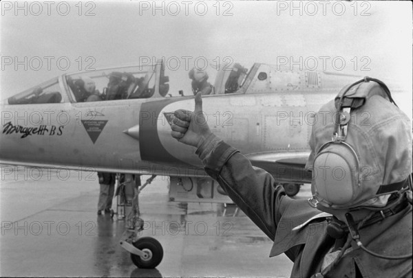 Mirage III getting clearance for take-off, Payerne 1966.