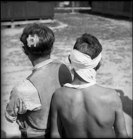 Spanish refugees; injured repatriates; head injury; 1945.