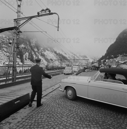 Easter Traffic in Goeschenen, 1959.