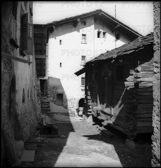 Valais village Turtmann, 1940.