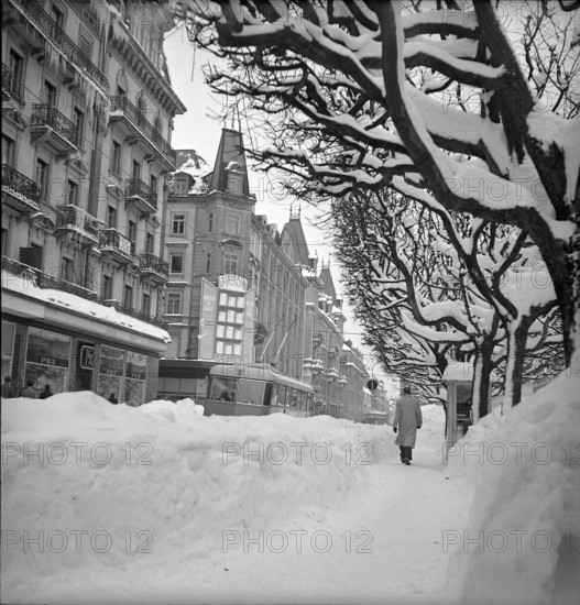 La Chaux-de-Fonds in winter; 1952.
