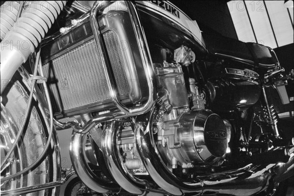 Bicycle and motorcycle fair, exhibition at Zuespahalle Zurich 1971.