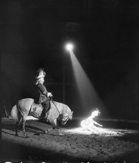Knie Circus: Fredy Knie sen. and Pierette Dubois, 1956.