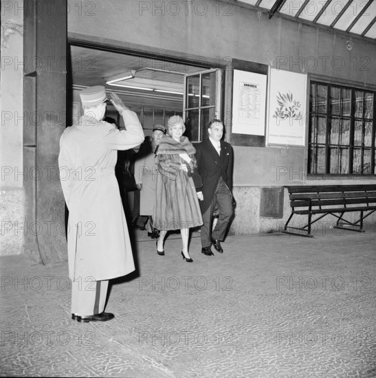 Prince Rainier and Grace of Monaco on official visit in Switzerland, 1960.