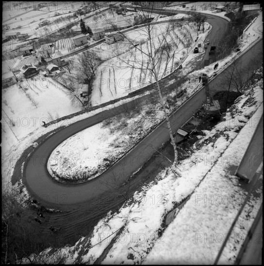 Extension of Ceneri road at Cadenazzo 1964.