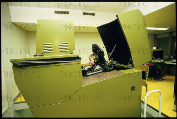 Driving simulator of a tank, 1986.