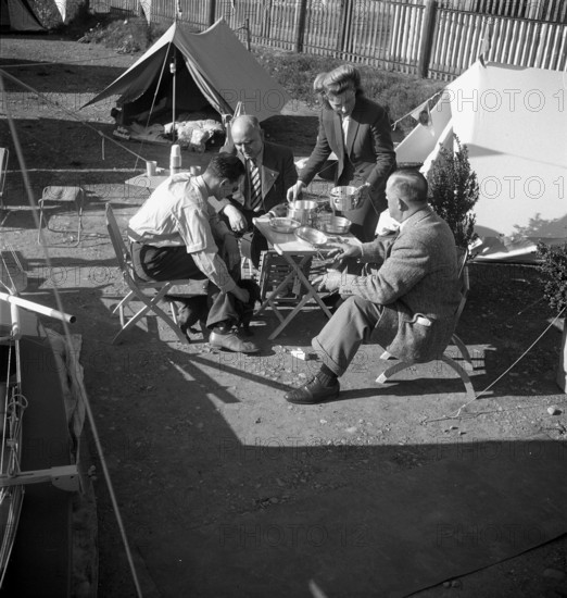 Camping exhibition from Zurich's sports shops, 1948.