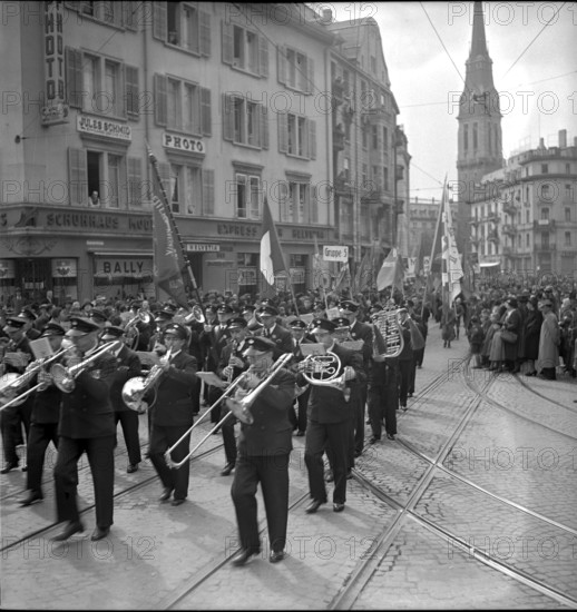 May Day rallies at Stauffacher, Zurich 1942.